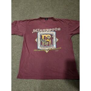 VTG 90's University Of Minnesota Golden Gopher Football T Shirt XL Single Stitch